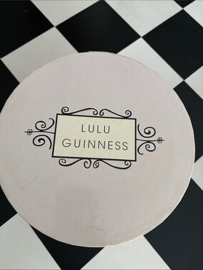 Lulu Guinness lavender and cream stripe box